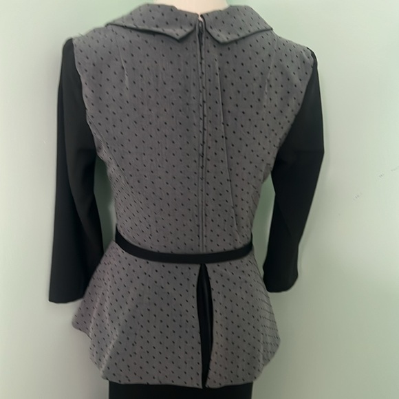 Stop Staring Naval fitted microdot pinup retro vintage inspired midi dress - Picture 7 of 9